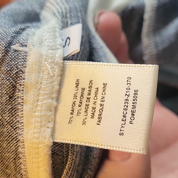 Cloth & Stone Linen blend sleeveless striped jumpsuit size small - Picture 12 of 12